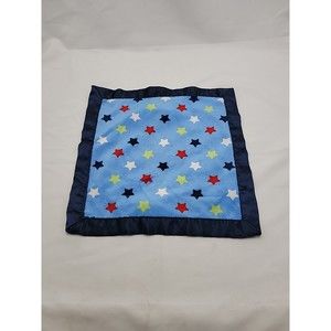 Garanimals Stars Red White Blue Baby Blanket  Security Lovey Satin 11.5" X 11.5"